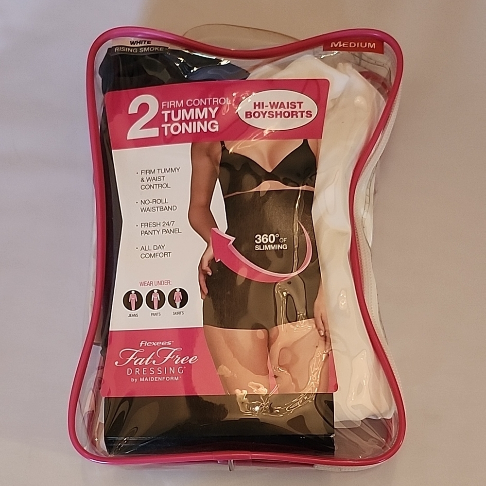 Maidenform Black and White Hi-Waist Shapewear